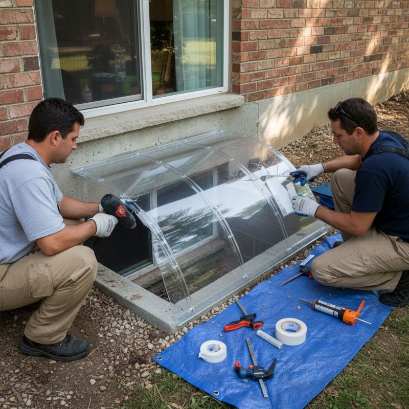 Window Well Cover Installation